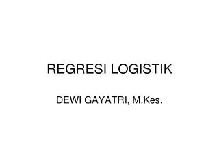 regresi logistik