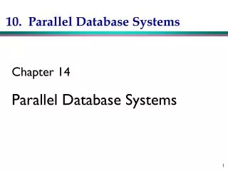 10. Parallel Database Systems