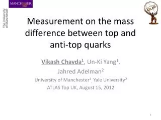 Measurement on the mass difference between top and anti-top quarks