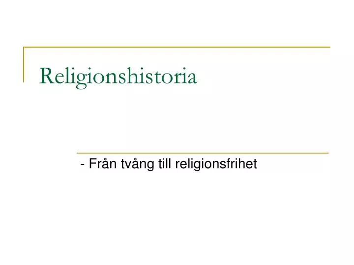 religionshistoria