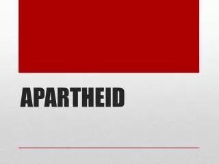 apartheid