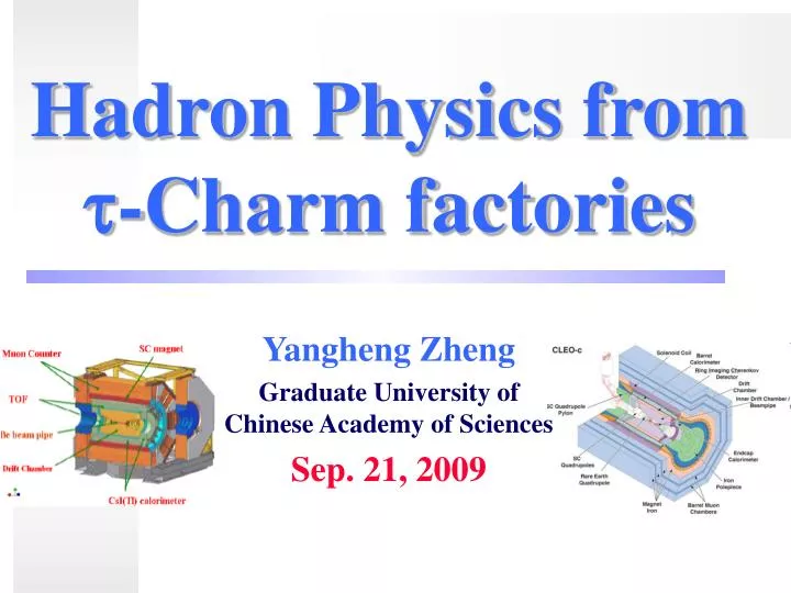 hadron physics from charm factories