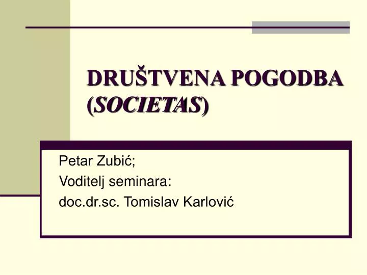 dru tvena pogodba societas