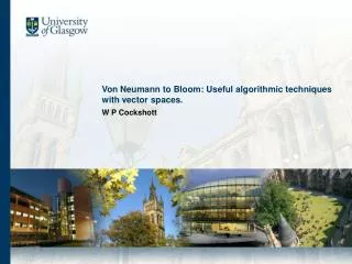 Von Neumann to Bloom: Useful algorithmic techniques with vector spaces.