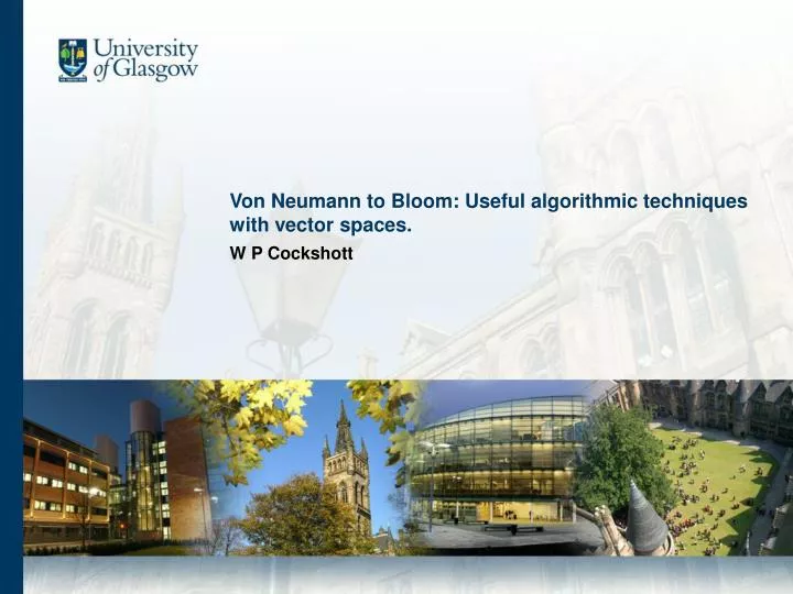 von neumann to bloom useful algorithmic techniques with vector spaces