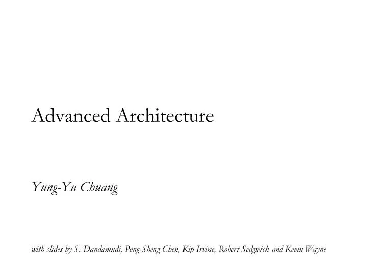 advanced architecture