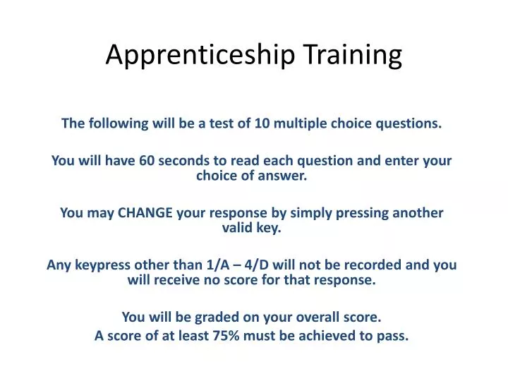 apprenticeship training