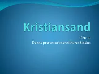 kristiansand