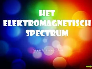 het elektromagnetisch spectrum