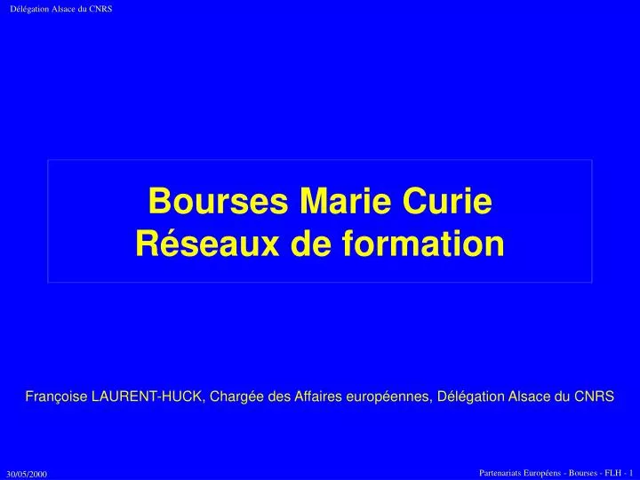 bourses marie curie r seaux de formation