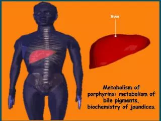 Metabolism of porphyrins: metabolism of bile pigments, biochemistry of jaundices .