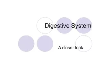 Digestive System