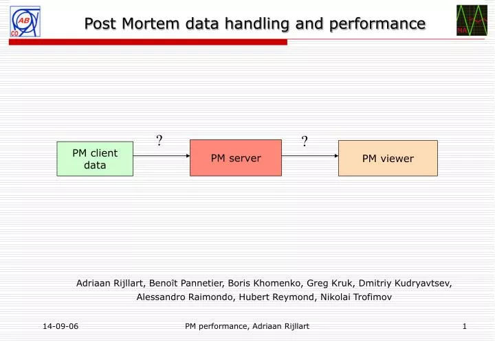 post mortem data handling and performance