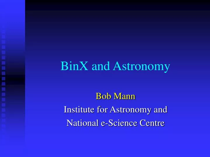 binx and astronomy