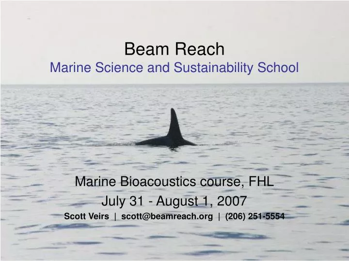 beam reach marine science and sustainability school