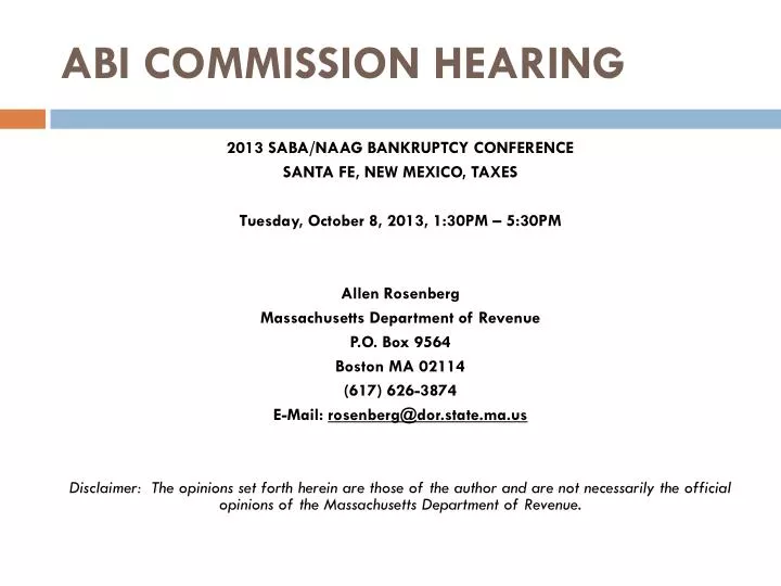 abi commission hearing