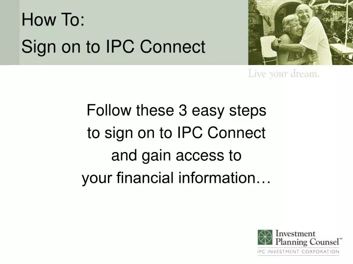 how to sign on to ipc connect