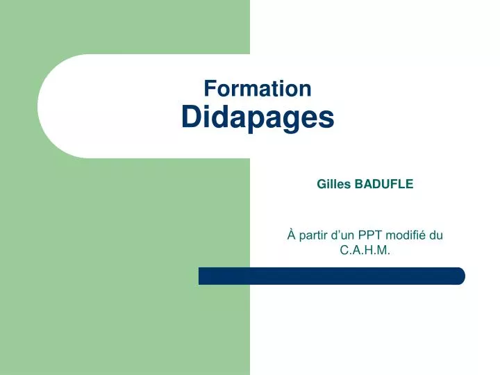 formation didapages