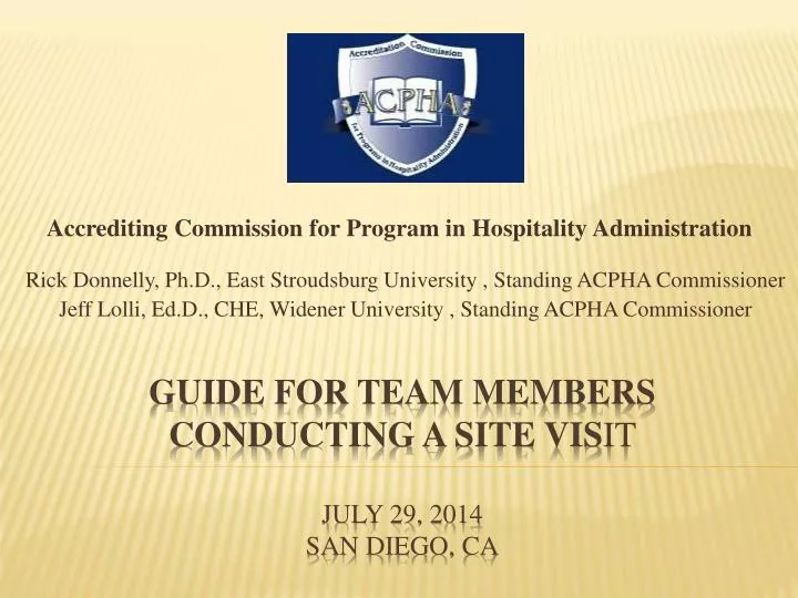 accrediting commission for program in hospitality administration