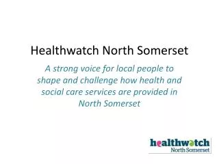 Healthwatch North Somerset