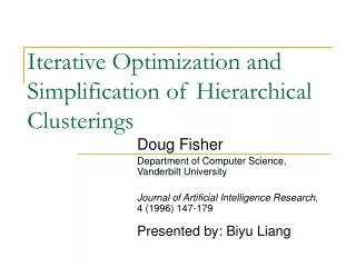 Iterative Optimization and Simplification of Hierarchical Clusterings