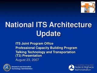 National ITS Architecture Update