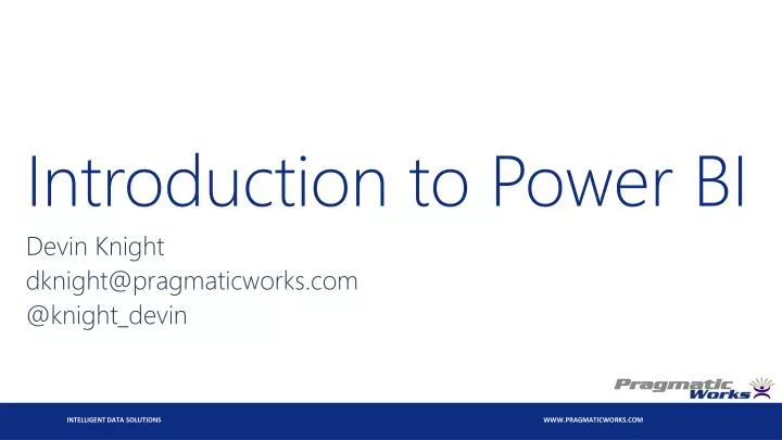 introduction to power bi