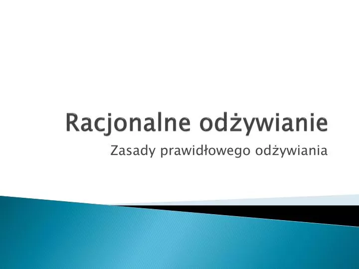 racjonalne od ywianie