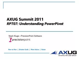 AXUG Summit 2011 RPT07: Understanding PowerPivot