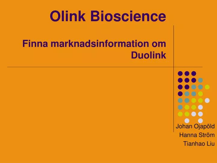 olink bioscience finna marknadsinformation om duolink