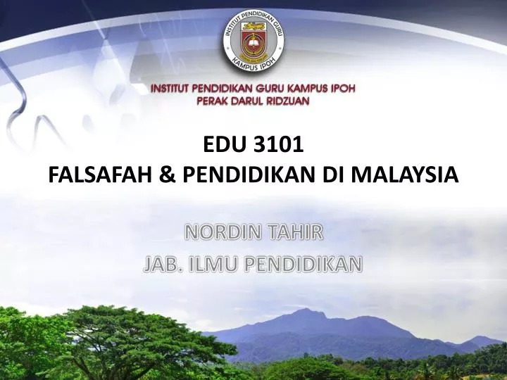 edu 3101 falsafah pendidikan di malaysia