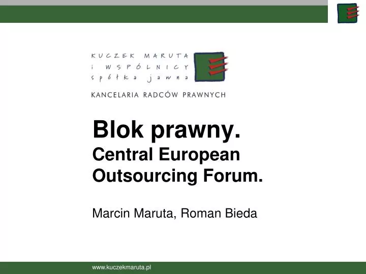 blok prawny central european outsourcing forum