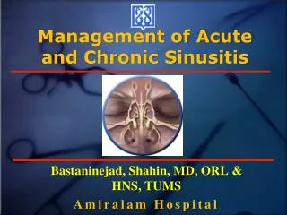 Management of Acute and Chronic Sinusitis