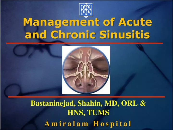 management of acute and chronic sinusitis