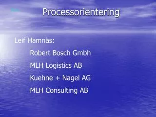 processorientering