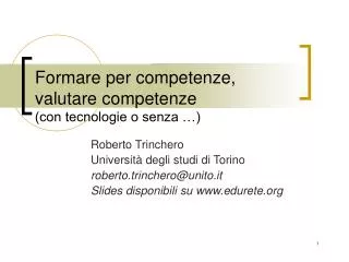 formare per competenze valutare competenze con tecnologie o senza