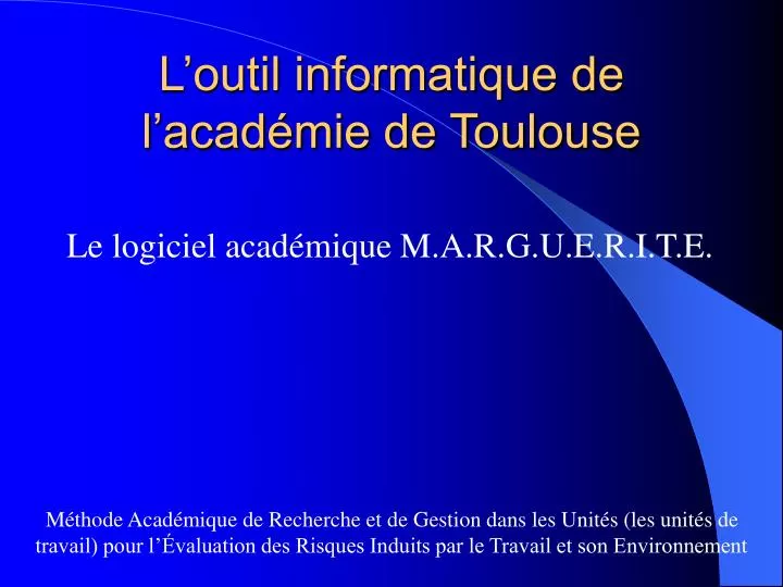 l outil informatique de l acad mie de toulouse