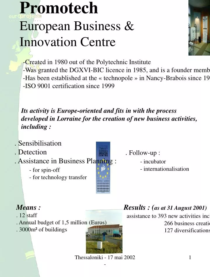 promotech european business innovation centre