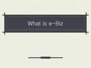 What is e-Biz