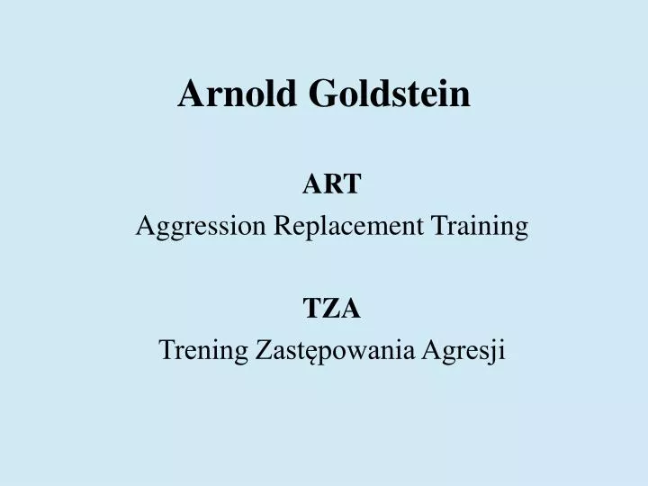 arnold goldstein