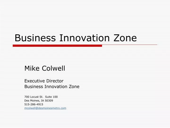 business innovation zone