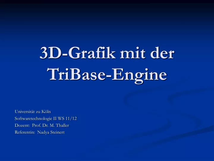 3d grafik mit der tribase engine