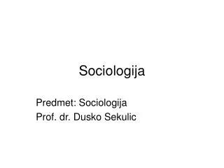 sociologija