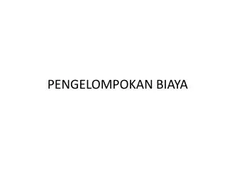 pengelompokan biaya