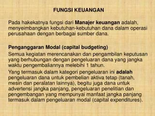 fungsi keuangan