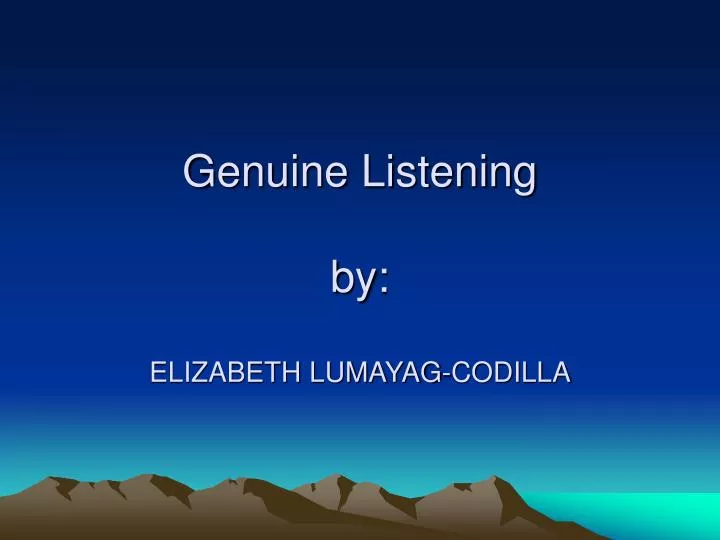 genuine listening by elizabeth lumayag codilla