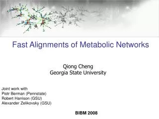Qiong Cheng Georgia State University Joint work with Piotr Berman (Pennstate)
