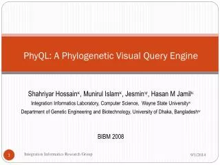 PhyQL: A Phylogenetic Visual Query Engine