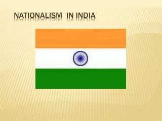 Nationalism in India