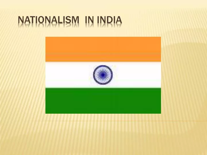 nationalism in india